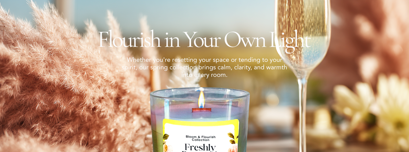Faith-inspired coconut wax candles with floral and citrus fragrances, part of the bestselling Bloom and Flourish Collection by Intuition Flames.

